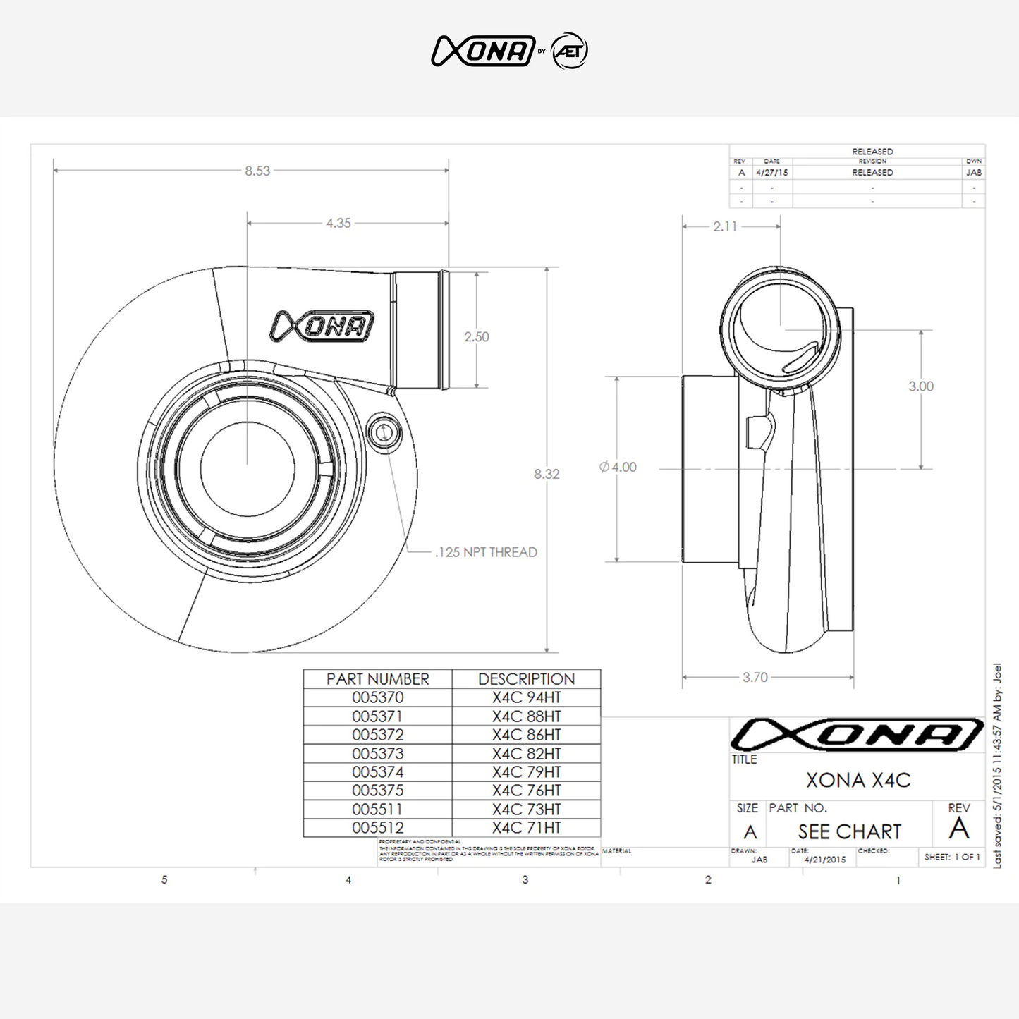 Xona Rotor X4C XRE6869S Performance Turbo