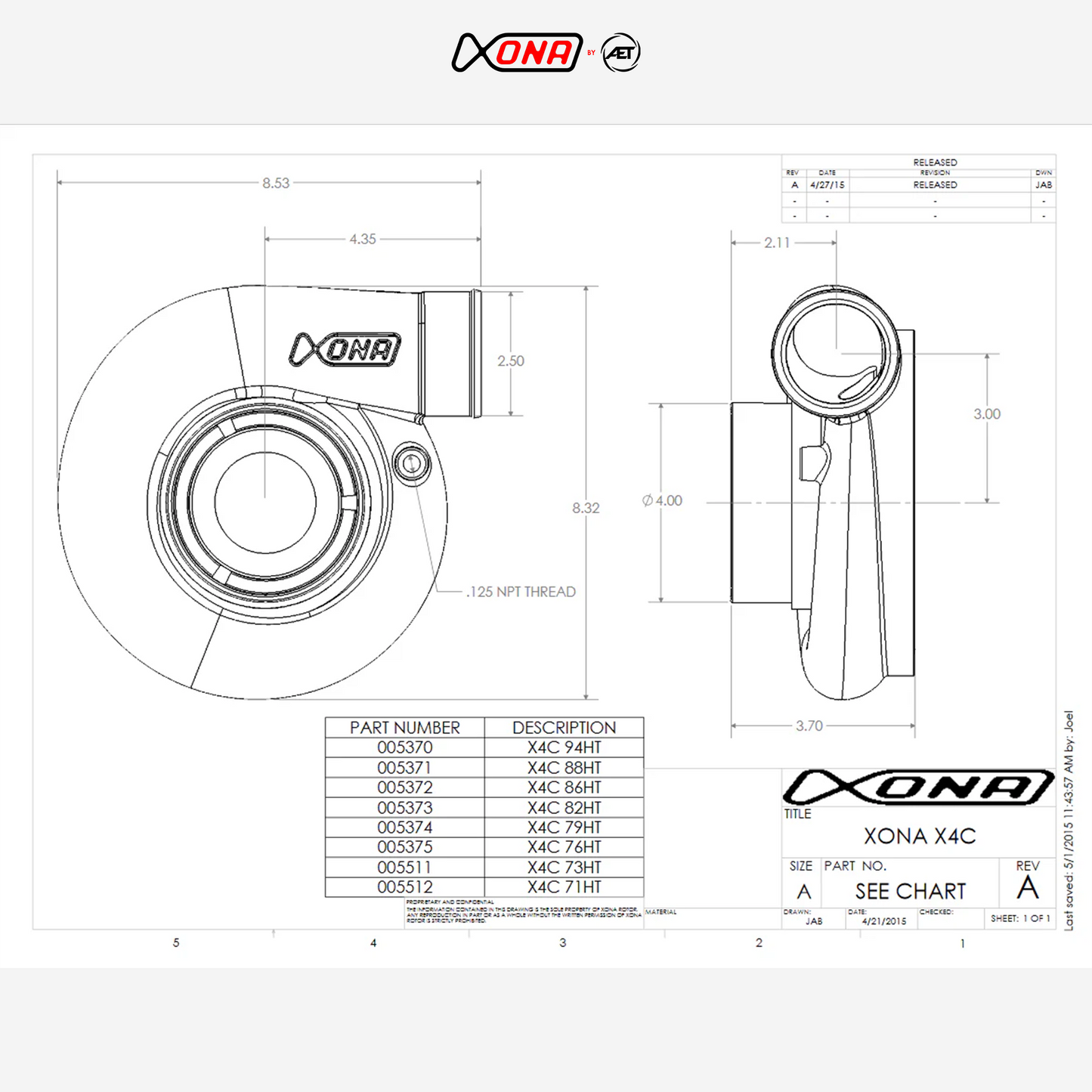 Xona Rotor X4C XRE7169S | 750 - 1200 BHP | Performance Turbo