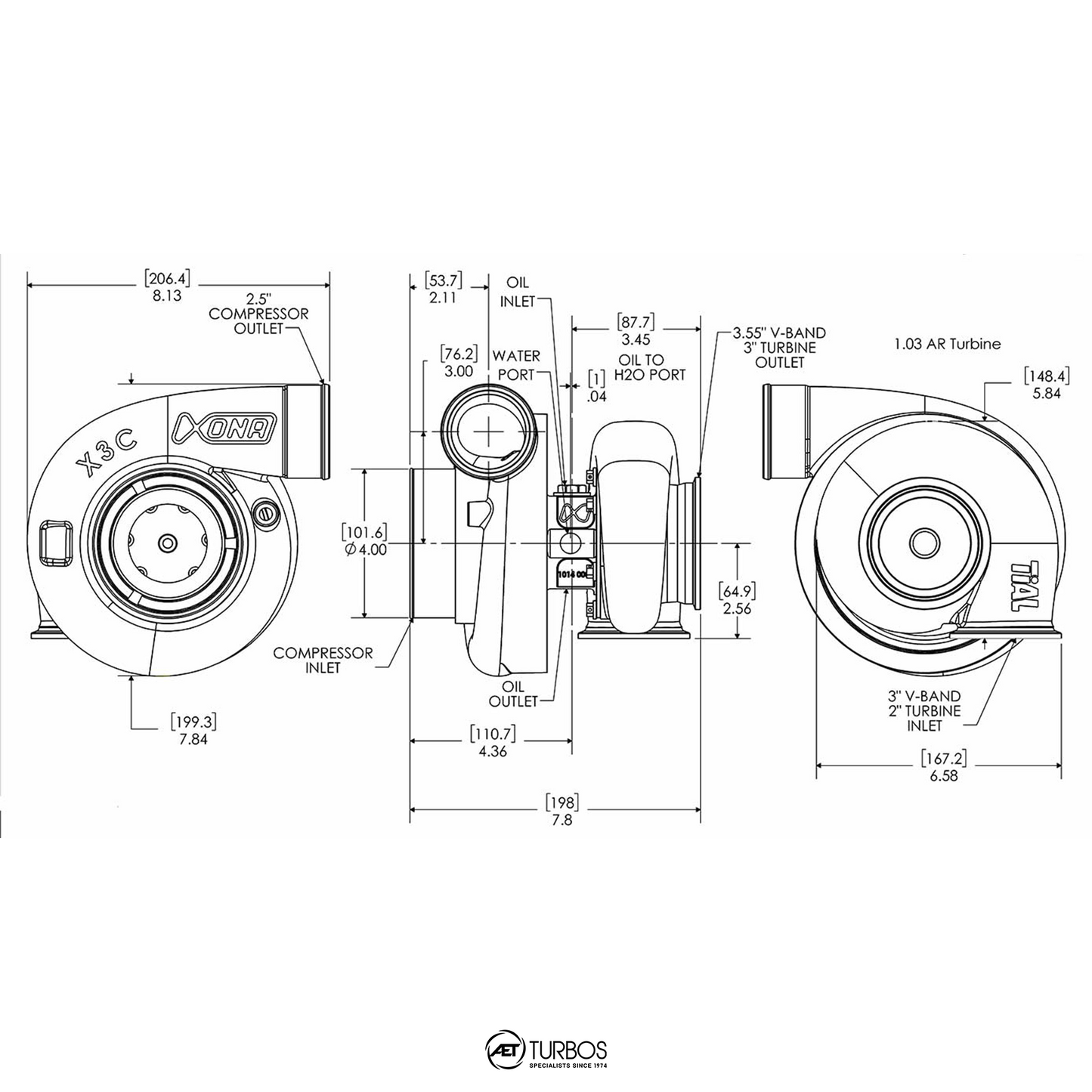 Xona Rotor X3CR XRC5557SR Reverse Rotation | 320-640 bhp | Performance Turbo