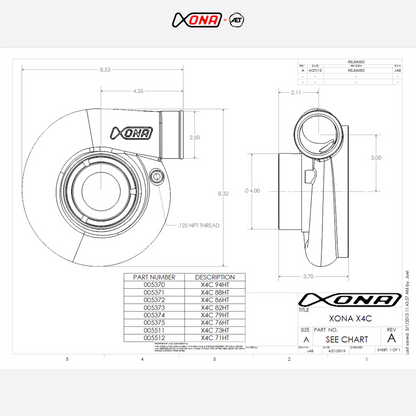 Xona Rotor X4C XRE7169S | 750 - 1200 BHP | Performance Turbo