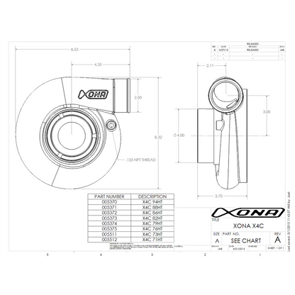Xona Rotor X4C XRE6869S | 700 - 1050 HP | Performance Turbo
