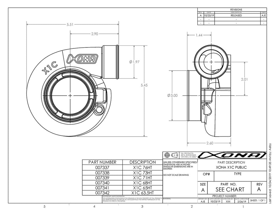 Xona Rotor X1C XR5457S REV | 300-570 bhp | Performance Turbo