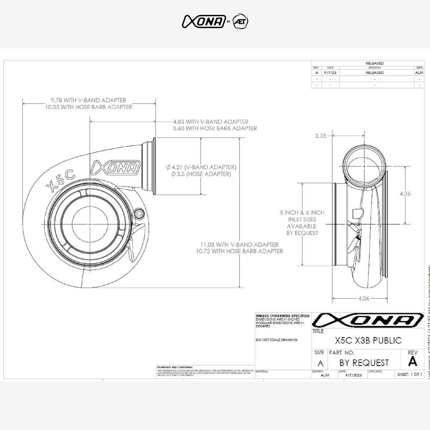 Xona Rotor X5C TR9980 Turbocharger | Xona By AET Turbos