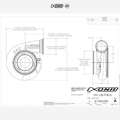 Xona Rotor X5C TR9980 Turbocharger | Xona By AET Turbos